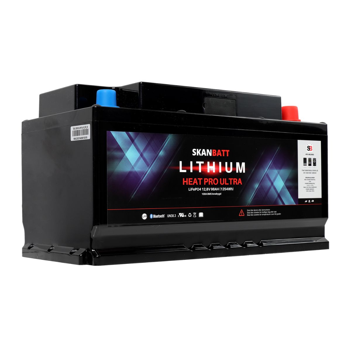 SKANBATT Lithium PRO "Ultra" 12V 100AH - L5 - RISCALDATA