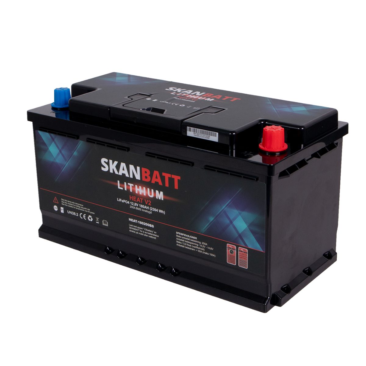 SKANBATT V2 Lithium 12V 180Ah 150A BMS - L5 - RISCALDATA