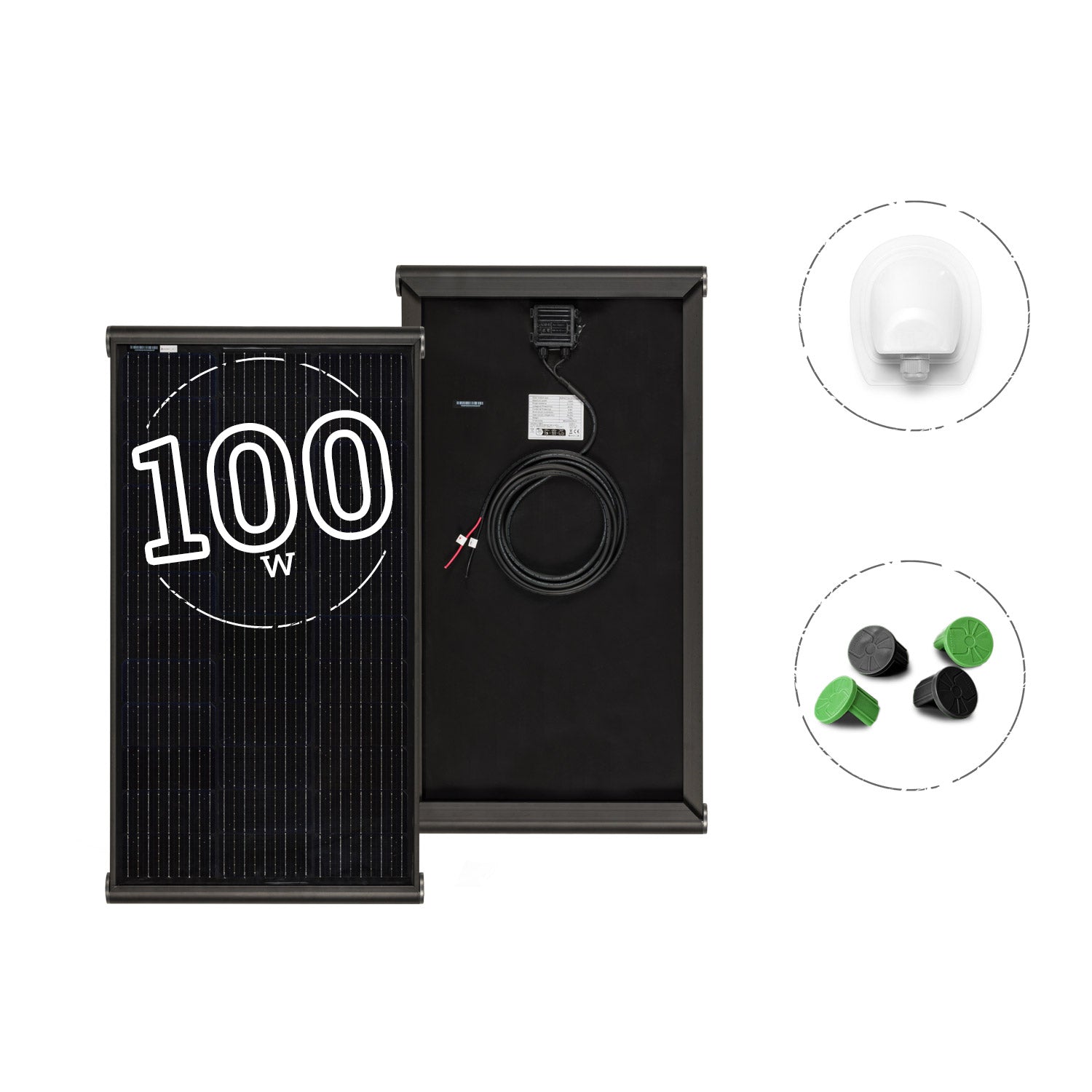 100W BLACK BOOST CAMPER SOLAR PANEL