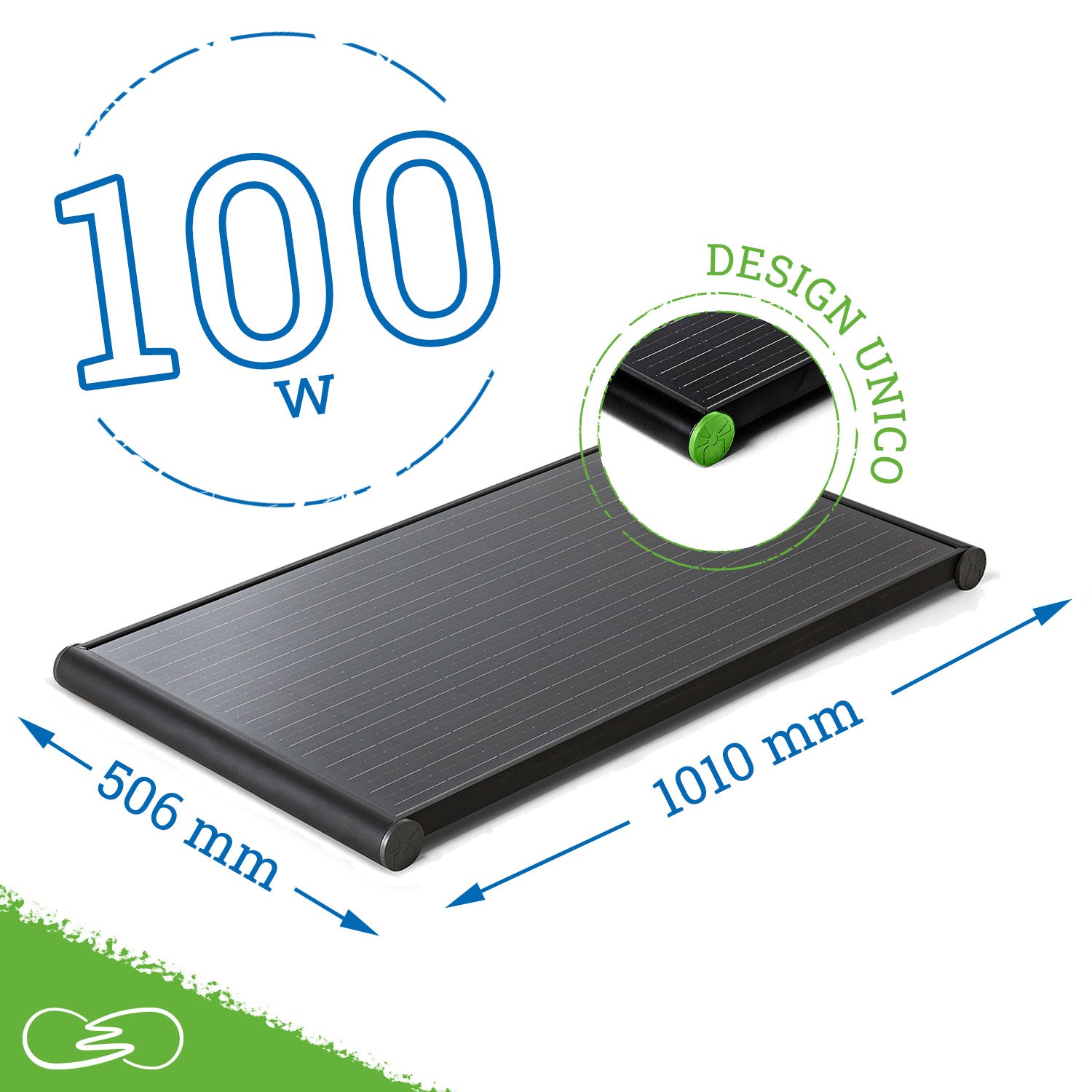 100W BLACK BOOST CAMPER SOLAR PANEL