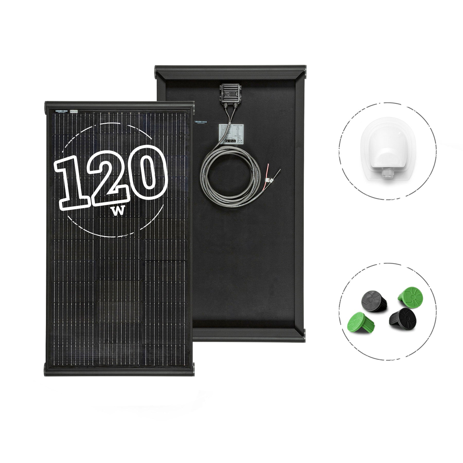PANNELLO SOLARE CAMPER 120W BLACK BOOST