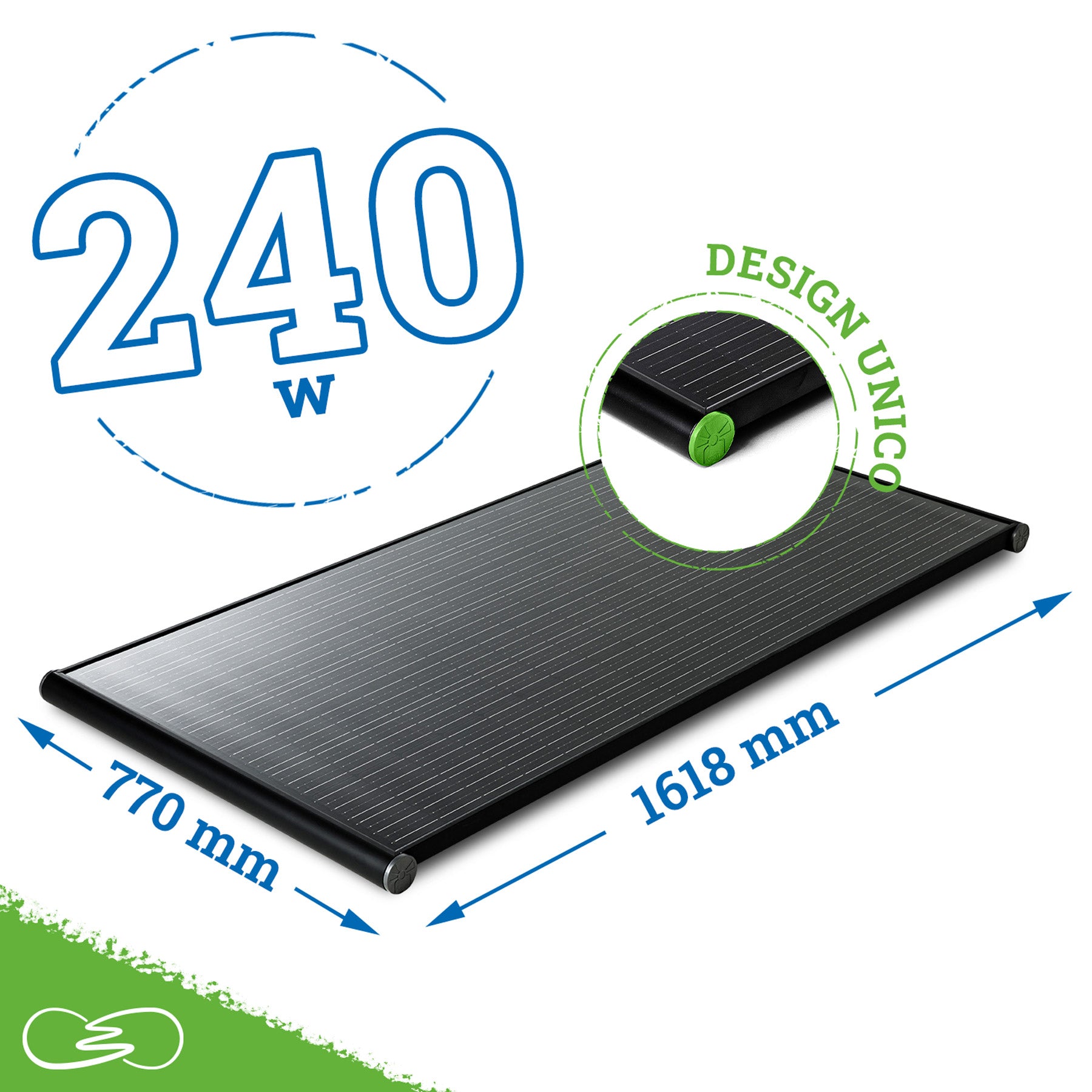 PANNELLO SOLARE CAMPER 240W BLACK BOOST