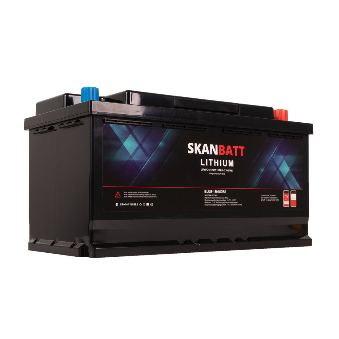 SKANBATT Lithium 12V 180Ah 150A BMS - L5