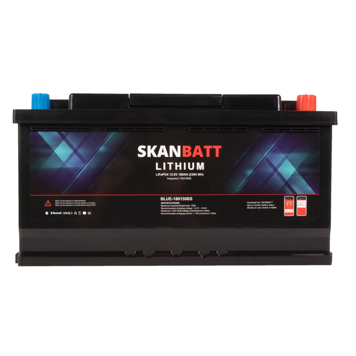 SKANBATT Lithium 12V 180Ah 150A BMS - L5