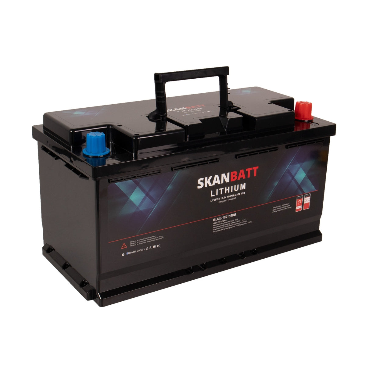 SKANBATT Lithium 12V 180Ah 150A BMS - L5